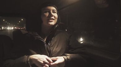 HARDWERK Skinny babe Delfine Dahlia is caged up and sucking multiple dicks