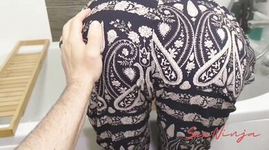 Silly Step-Mom Constantly gets Stuck around the House