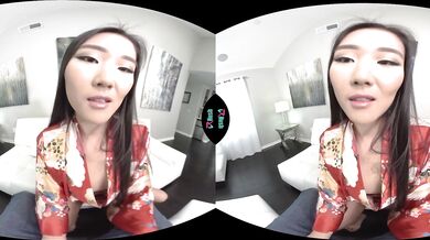 VRHUSH Geisha girl touches her tight Asian pussy