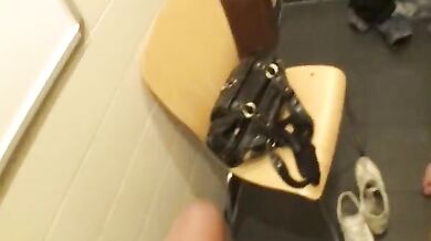 Blonde Mature Fucked In A Public Mall Restroom