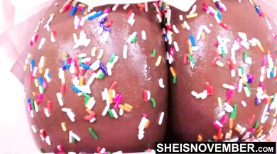 Food Porn Erotica, Shaved Pussy And Largest Brown Butt Spread, Curvy Saggy Natural Tits And Dark Nipples Bounce Sheisnovember