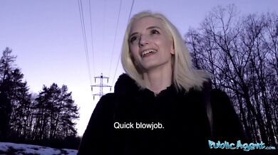 Public Agent - slim Italian blonde with petite body stretched out by big cock in hotel room