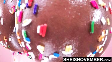 HD Winking My Filthy Ass Bubble Butt, Shaved Pussy, And Tight Anus Closeup After Sprinkling Sweets