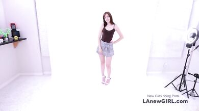 Horny New Brunette Model rough deepthroated & doggie fucked