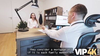 VIP4K. Stanley Johnson seduced his customer and fucked in the office. Hot sex with Arina Shy