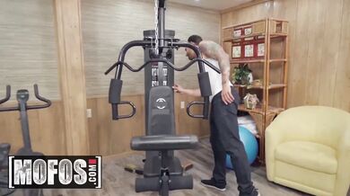 MOFOS - Asian spinner Ember Snow gets post workout pounding