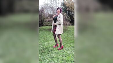 Sexy MILF in the garden