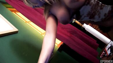 Blonde MILF Is Giving Him A Strong Blowjob - Sasha Rose