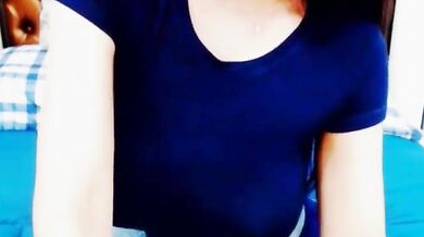 Brunette Model Reveals Her Big Breasts on Webcam