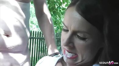 SCOUT69 - Real Amateur Gangbang in Limo with German Big Boobs Mature Sexy Susi