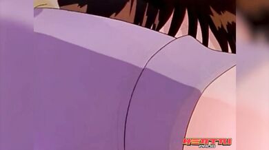 HENTAI PROS - Satoshi Gets Too Anxious When He Puts His Face Between His GF's Legs So He Seeks Help