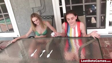 A group of 4 sexy and horny girls and one lucky guy fucks them all