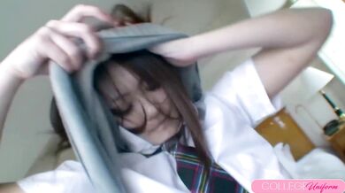 Japanese Schoolgirl Mona Gets Her Pussy Pounded And Creampied!