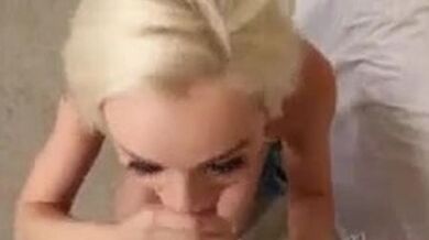 Petite Blonde Sucks Dick (Elsa Jean)