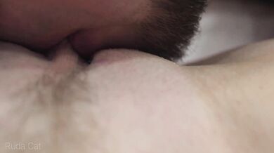 Eat her pink pussy to strong female orgasm - Ruda Cat