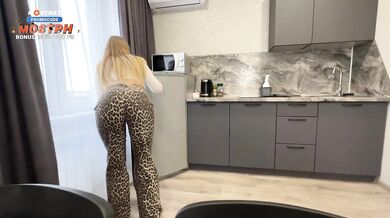 "He Won't Hear!" - Hot Stepmom Stepson Quick Fuck While Husband/Dad In Bathroom