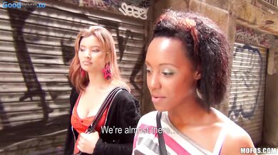 Public Pickups Two Babes And One Cock - NoeMilk