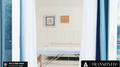 TRANSFIXED - Redhead Trans Shiri Allwood & Jean Hollywood Give Kenzie Anne Oiled Massage With Facial