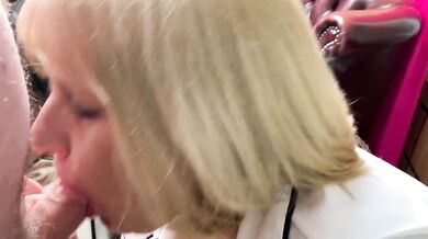 Mature British Nurse Examines a Cock with her mouth.