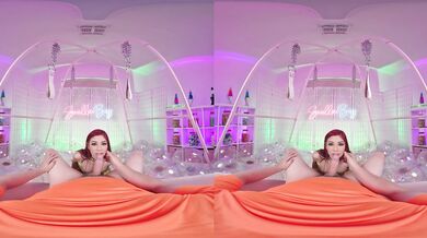 Skinny student playing with my dick to make me cum