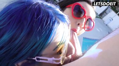 Emily Willis & Jewelz Blu Make Lucky Guy Cum After Hardcore Sex - SCAM ANGELS