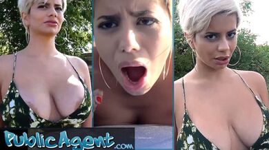 Public Agent - She was hard to convince but I just had to see those BIG LATINA MILF TITS