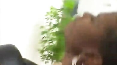 Ebony teen fucked rough by white guys