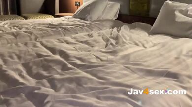 Blowjob and pummeling in the bathroom like a professional by Japanese cutie Leila Fujii -