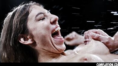 Blonde Slut Get Her Pussy Creampie And Kept Going - Fanta Sie CUMFLATION And Loads Of Squirting