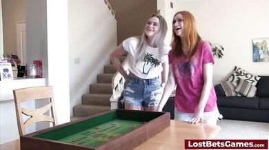 A Strip Craps game between two lovely teens