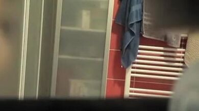 Wife caught in bathroom showering