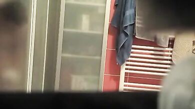 Wife caught in bathroom showering