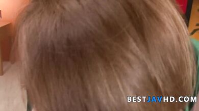 Horny Asian xxx doll sprays during amazing 3some - spectacular blowjob!