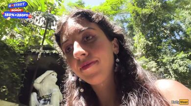 Crazy CUMWALK on Public Waterfall Full of People Blowjob in Public Toilet