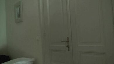 Blonde grandma riding dudes dick in threesome