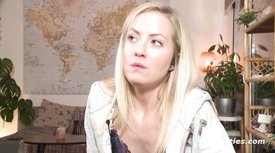 Ersties - Blonde Sicilia Fingers Her Wet Pussy On All Fours