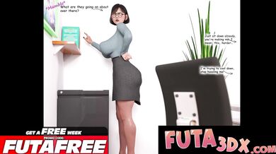 Hot babe gets DP by futanari in torrid threesome