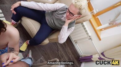 CUCK4K. Whore doesn’t mind to suck a huge dick. Hot sex with Funky Town