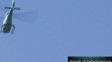 Fantastic fuck on the beach, a handsome guy fucks a really slutty brunette