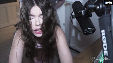 STREAMER LUCK - Petite Babe Gets Fucked During Game - Princess Alice