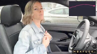 Serenity Cox The Public Drive Thru Orgasm with a Lush Remote Controlled Vibrator