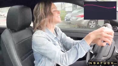 Serenity Cox The Public Drive Thru Orgasm with a Lush Remote Controlled Vibrator