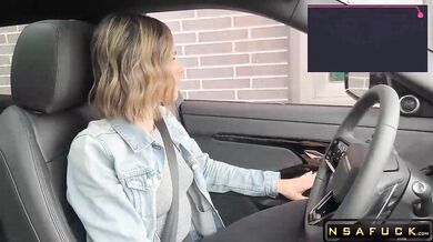 Serenity Cox The Public Drive Thru Orgasm with a Lush Remote Controlled Vibrator
