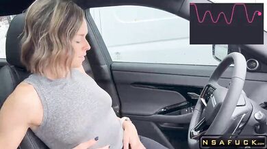 Serenity Cox The Public Drive Thru Orgasm with a Lush Remote Controlled Vibrator