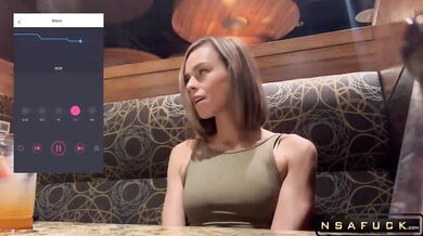 Serenity Cox The Public Restaurant Orgasm with a Lush Remote Controlled Vibrator