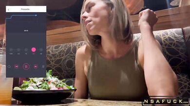Serenity Cox The Public Restaurant Orgasm with a Lush Remote Controlled Vibrator