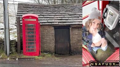 Serenity Cox The Public Red Telephone Box Orgasm with a Lush Remote Controlled Vibrator in the Engli