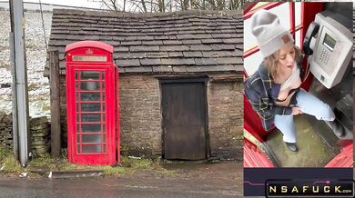 Serenity Cox The Public Red Telephone Box Orgasm with a Lush Remote Controlled Vibrator in the Engli