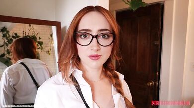Bitchy CoWorker to Submissive Slut - POV sex curvy redhead