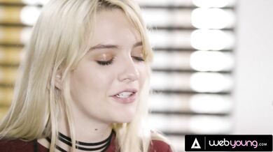 Curious Blonde Teen Tries Lesbian Sex